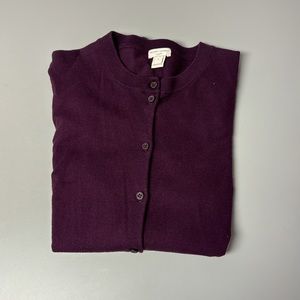 J Crew The Caryn Cardigan burgundy Sz S